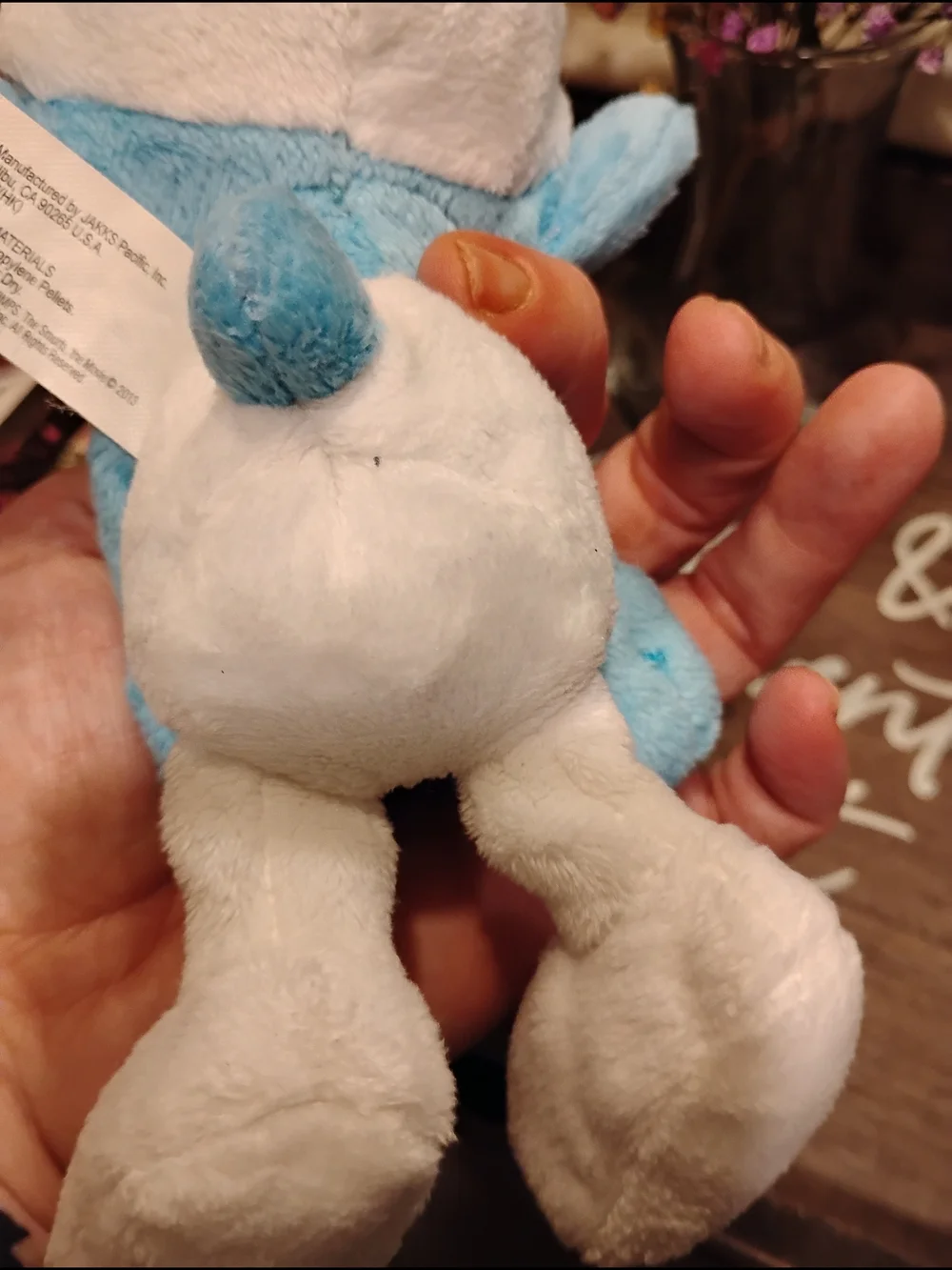 Smurf Plush Stuffed Toy - Blue & White
